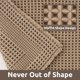 thumbnail image 2 of Alfombra de baño AMOAMI 43 × 61 cm Beige antideslizante con textura waffle, 2 of 7