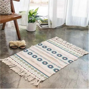 Top Lucky - Bajada De Cama Bordada Kilim De Estilo Etnico 60X100 Cm