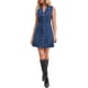 thumbnail image 2 of INSPIRE CHIC Vestido Mini de Mezclilla para Mujer sin Mangas con Botones y Escote en V Verano Vestidos de Jean XL Azul Oscuro, 2 of 6