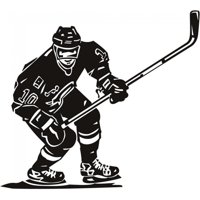 Rienda Libre Graphics - Decomural Ice Hockey Sports Player Ws-17645