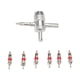 thumbnail image 4 of Kit De Núcleo De Válvula De Neumático Genérico, Herramienta De Instalación De Removedor De Núcleo De Válvula De 4 Vías, 6 Piezas, 4 of 5