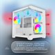 thumbnail image 4 of Funda tipo cubo para PC para videojuegos Apevia Prism-WH Prism Micro-ATX con 5 ventiladores ARGB de 120 mm, 4 of 7