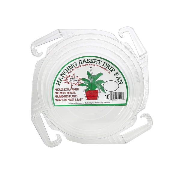 Bandeja recolectora transparente de 25 cm para canasta colgante Curtis Wagner, paquete de 10