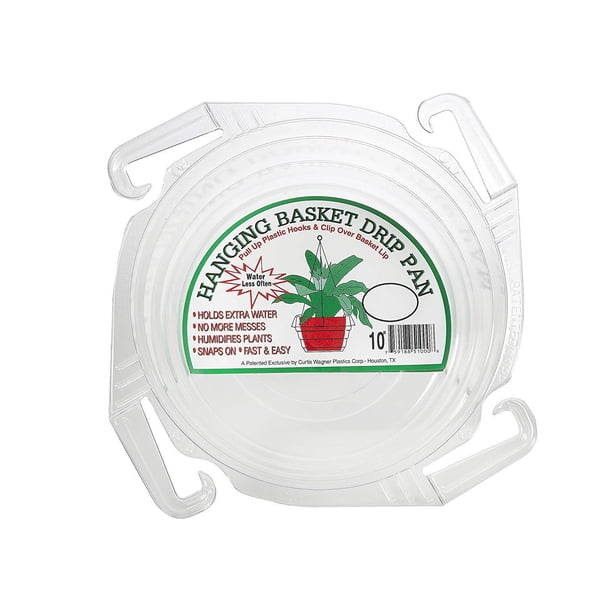 Bandeja recolectora transparente de 25 cm para canasta colgante Curtis Wagner, paquete de 10