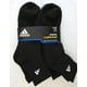 thumbnail image 3 of Calcetines Adidas Quarter Crew acolchados para hombre, paquete de 6, negros, 3 of 3