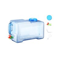 Ioensy - Contenedor De Agua Portátil Con Grifo Cubo De Agua Resistente Para Mochila De Senderismo 22 Litros
