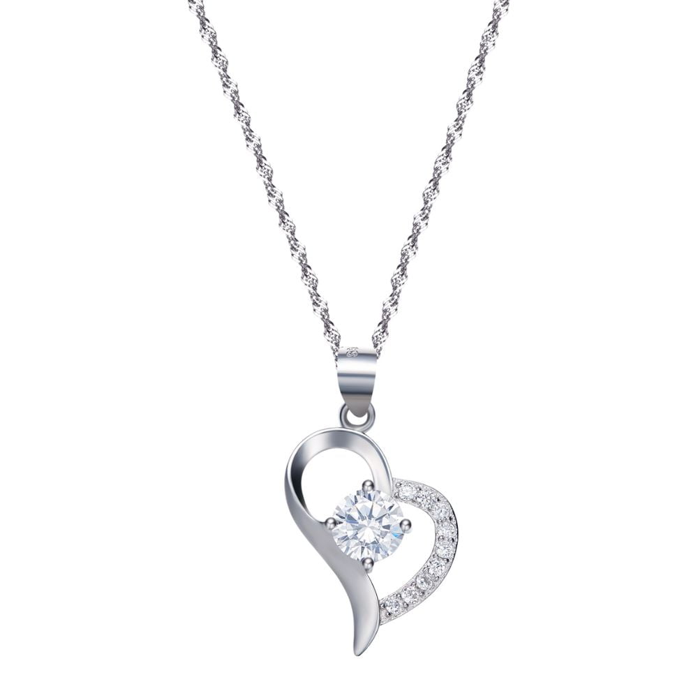 Vanité - Collar Corazón Plata Italiana History- Blanco
