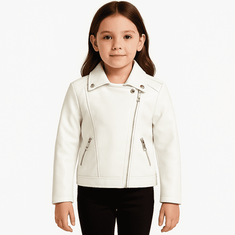 Kibou - Chaquetas Ecocuero Niña Estilo Motociclista