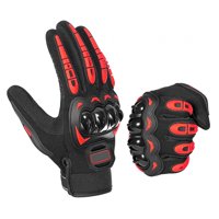 Ioensy - Guantes De Moto Protección De Pantalla Táctil Para Motocross Ciclismo Camping Rojo M