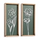 thumbnail image 1 of Set de decoración mural 3D con estampado floral verde, madera, ligero (2 unidades), 18 x 40 cm, 1 of 8