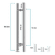 thumbnail image 3 of Manillon Doble Acero Inoxidable 100 Cm Para Puerta Madera Plateado, 3 of 3