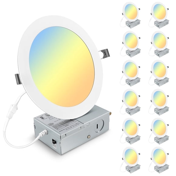 Elaruslux luz LED empotrable de 7" 3CCT regulable 18W 110V