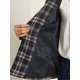 thumbnail image 5 of INSPIRE CHIC Blazers de regreso a clases para mujeres, solapa con muesca, manga larga, un botón, blazer de cuadros, azul oscuro, talla L, 5 of 6