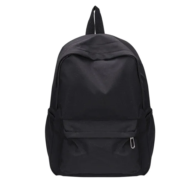 Preppy Solid Color Shoulder Bag Nylon School Knapsack Korean Teenager White School Bag Sports Travel Backpack for Women