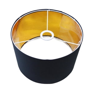 Ioensy - Pantalla De Tela Simple Con Clip En Pantalla De Lámpara De Tambor Para Comedor, Hogar, Hotel, 280 Mm X 200 Mm, Negro