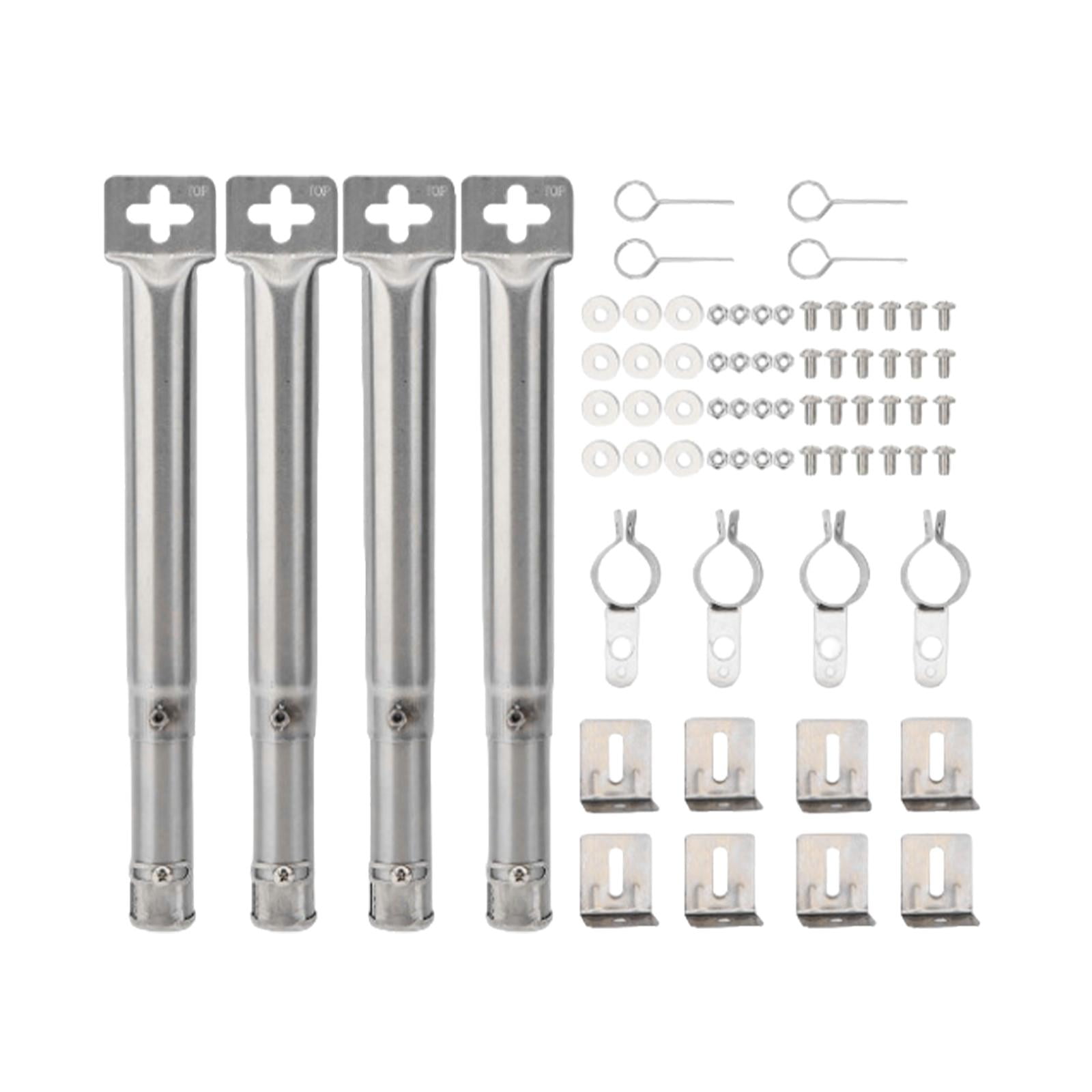 Magideal - 4 Piezas Quemadores De Tubo De Parrilla De Gas Tubos De Quemador De Parrilla Quemadores De Tubo De Parrilla De Gas Para Suministros De Barbacoa, Fácil Estilo B