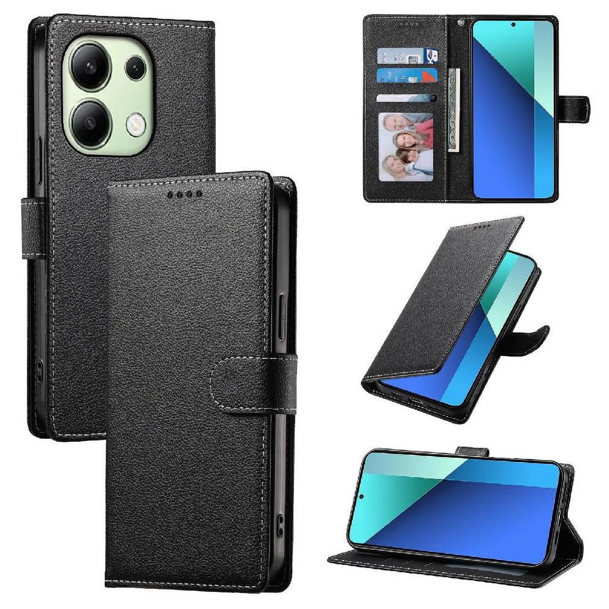 Funda Para Foxdock Xiaomi Redmi Note 13 4G– Cuero Premium, 3 Ranuras Para Tarjetas, Protección Contra Impactos