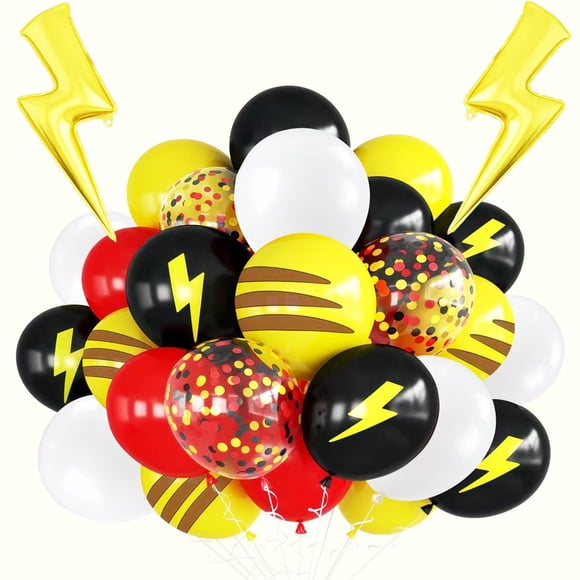 Globos Eleventheart de 39 piezas, 12" con estampado de rayos para fiesta