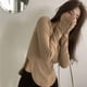 thumbnail image 4 of Blusa informal de manga larga con cuello redondo y corte holgado para mujer, otoño, 4 of 7