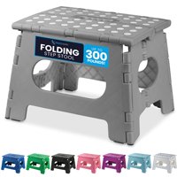 Handy Laundry - Taburete Plegable, Práctico Para Lavar Ropa Sucia, Resistente, Capacidad De 300 Libras, Gris