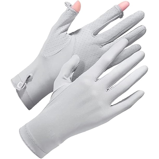Guantes De Protección Solar Mujer,upf 50+ Guantes De Protección Uv,apertura En 2 Dedos Guantes Antideslizantes Transpirables Para Golf,ciclismo Y Manejar Apto Para Touch Screen