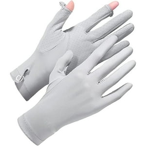 Veatool - Guantes De Protección Solar Mujer,Upf 50+ Guantes De Protección Uv,Apertura En 2 Dedos Guantes Antideslizantes Transpirables Para Golf,Ciclismo Y Manejar Apto Para Touch Screen