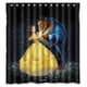 thumbnail image 1 of Cortina de ducha de La Bella y la Bestia, juego de cortinas de baño con ganchos, tamaño 66 x 72 pulgadas, 1 of 3