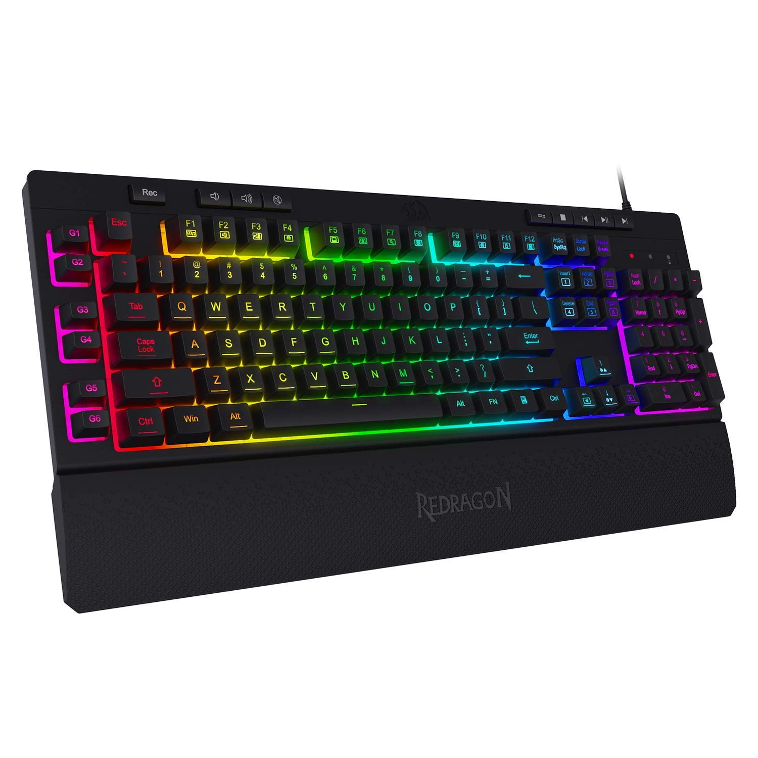 Teclado Para Juegos Redragon K512 Shiva Rgb Membrane