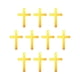 thumbnail image 3 of Adorno Acrílico Cruzado Dorado, 3 of 3