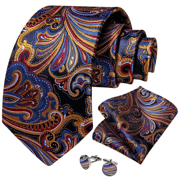 Corbata Multicolor Seda Hombre con paño y colleras Modelo Du Soleil