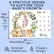 thumbnail image 2 of 1pc Baby Monthly Milestone Blanket, Baby Girl Milestone Blanket Includes Felt Frame , Animals And Flowers Month Blanket For Baby Shower, 2 of 4