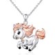 thumbnail image 1 of Collar de Caballo en Plata 925 con Colgante de 24 mm y Cadena de 18,2 pulgadas, 1 of 3