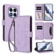 thumbnail image 1 of Funda Cartera Mariposa para [Xiaomi Redmi Note 14 Pro 4G] con Soporte y Cremallera Morado claro, 1 of 6