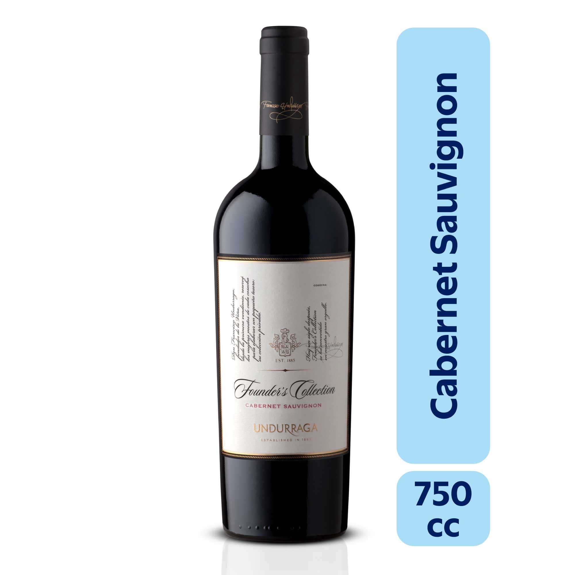 Vino Tinto Cabernet Sauvignon 13° Botella 750 ml Undurraga