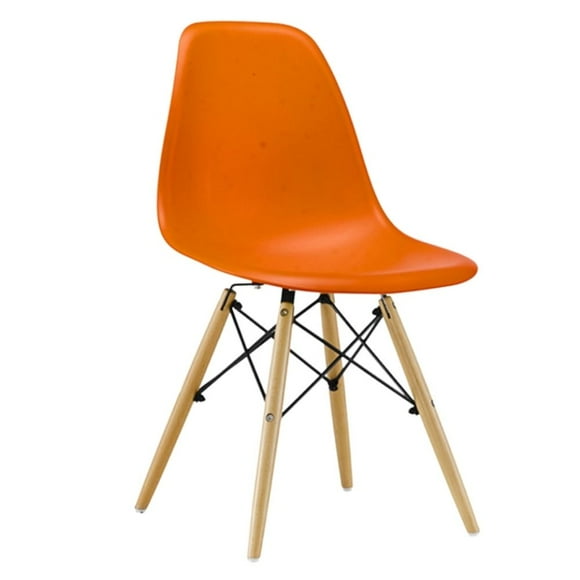 Silla de comedor eames Clasica Naranjo
