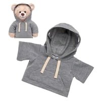 Build A Bear - Poleron Gris Con Gorro Build-A-Bear