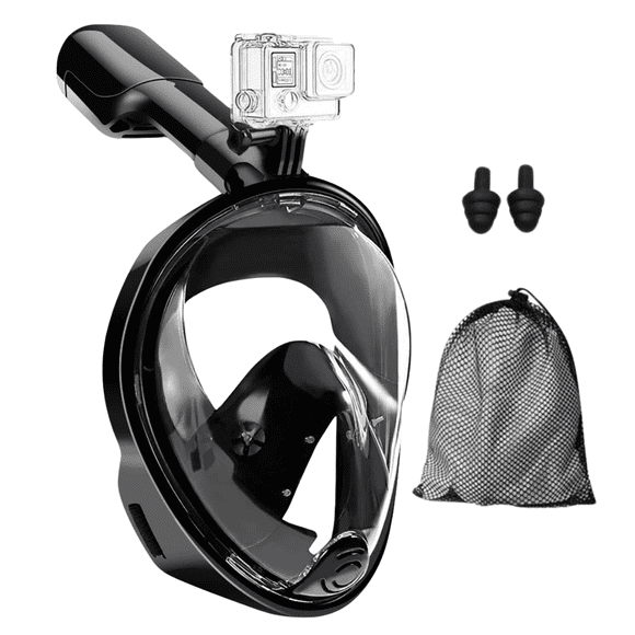 Máscara Full Face Antiniebla Buceo Snorkel Con Soporte Gopro
