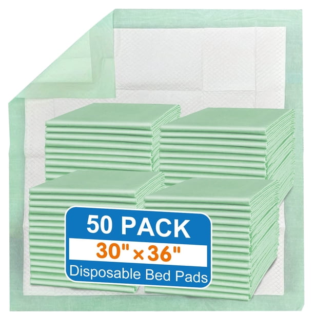 Almohadillas desechables MILDPLUS de 30 x 36 pulgadas, 50 unidades, para incontinencia