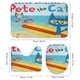 thumbnail image 3 of Pete el gato-theme 4-Piece Shower Curtain Set with Rugs, Waterproof Bathroom Decor Set Includes Bath Mat, U-Shaped Rug, Toilet Lid Cover and Curtain with Hooks, 3 of 6