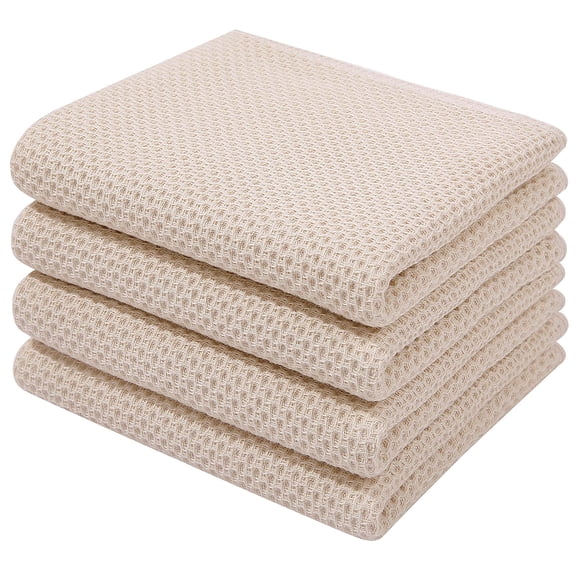 Paños de cocina Homaxy Waffle Weave, 100% algodón, paquete de 4