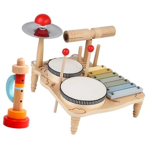 Bothyi - Juego De Batería De Xilófono, Juguete De Aprendizaje De Habilidades Motoras Finas, Juego De Batería Para Bebé Para Niños