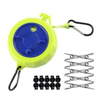 Magideal - Tendedero De Viaje Habitación De Hotel Línea De Secado De Ropa Interior Ligero Durable A Prueba De Viento Líneas De Secado De Ropa Para Viajes Al Aire 10 Hebilla 10 Clips