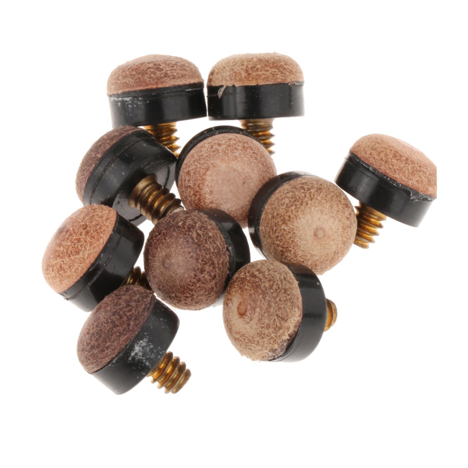 Ioensy - 10 Piezas Tornillo De Punta De Taco De Billar En Reparación De Puntas De Taco De Billar Duraderas 12Mm