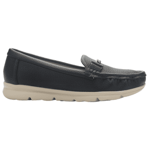 Mocasin De Mujer, Negro Casual Chalada Leve-1
