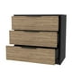 thumbnail image 2 of Comoda 3 Cajones Fm-001n - Negro / Cafe Claro, 2 of 7