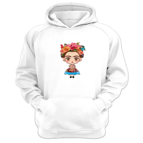Genérico - Polerón Canguro Frida Blanco Talla M Unisex
