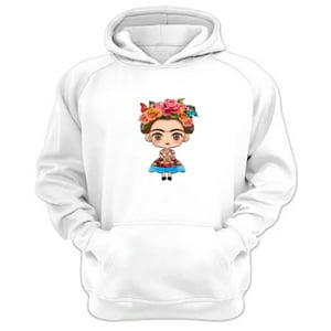 Genérico - Polerón Canguro Frida Blanco Talla L Unisex