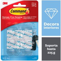 Ganchos Mini Transparentes 6 Unidades 1 Un Command