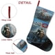 thumbnail image 5 of God of Wars Tema: Calcetines de Navidad, fino lino blanco para colgar en escaleras y chimenea, decoración navideña para el hogar, regalo de Navidad. 45cm × 32cm, 5 of 5