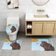 thumbnail image 2 of Gruffalo Juego de 3 alfombras de baño de coral fleece: tapete de baño + alfombra de inodoro en forma de U + funda de tapa de inodoro en forma de O, 2 of 6